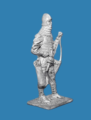 Картинка 020. Оловянный солдатик Богемский лучник, 2-я пол. 14 века, 54 мм  от магазина Масштаб