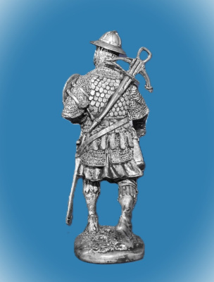 Картинка 095. Оловянный солдатик Европейский арбалетчик 14в, 54мм  от магазина Масштаб
