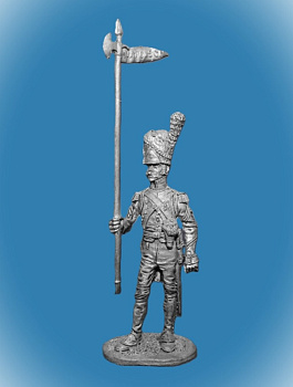 Картинка 041. Оловянный солдатик Второй орлоносец линейной пехоты Франция 1809-12гг, 54мм  от магазина Масштаб