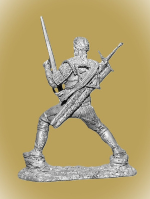 Картинка H&L02 Оловянный солдатик Ведьмак (серия фентези), 54 мм.  от магазина Масштаб