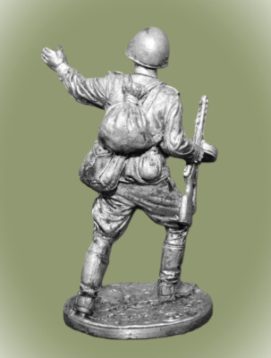 Картинка WWII-026 Оловянная миниатюра Гвардии рядовой Красной Армии, 1943-45 гг. СССР.  54 мм.  от магазина Масштаб