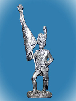 Картинка 049. Оловянный солдатик Орлоносец 1-го полка пеших гренадер гвардии Франция 1812, 54мм  от магазина Масштаб