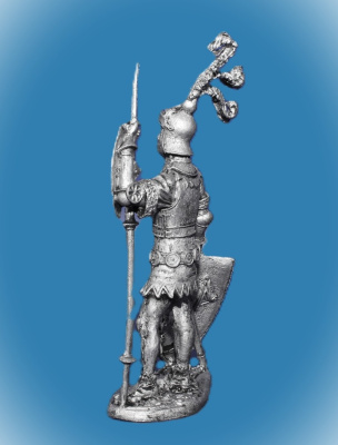 Картинка 094. Оловянный солдатик Европейский рыцарь, 15 век, 54мм  от магазина Масштаб