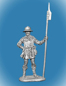 Картинка 092. Оловянный солдатик Швейцарский альбардист 15в, 54мм  от магазина Масштаб