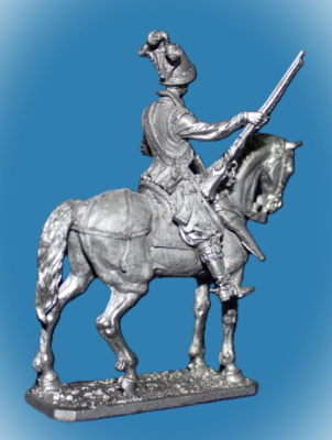 Картинка 091. Оловянный солдатик Европейский конный аркебузир, 1600 г., 54мм  от магазина Масштаб