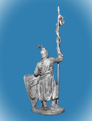 Картинка 112. Оловянный солдатик Западноевропейский рыцарь, конец 12–нач.13 в, 54мм  от магазина Масштаб