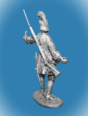 Картинка 081. Оловянный солдатик Русский гренадер ,1720г, 54мм  от магазина Масштаб