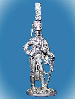 Картинка 025. Оловянный солдатик Обер-офицер гусарского полка. Россия, 1809-11 гг., 54мм  от магазина Масштаб