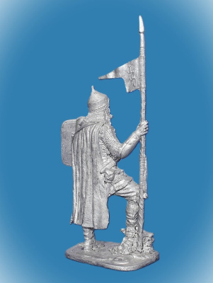 Картинка 242. Оловянный солдатик Русский конный воин, 14 век. ( пеший), 54мм  от магазина Масштаб