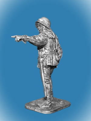 Картинка 268. Оловянный солдатик Артиллерист. Западная Европа, 15 век, 54 мм  от магазина Масштаб