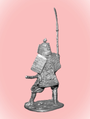 Картинка 184. Оловянный солдатик Самурай, 11-13 в, 54мм  от магазина Масштаб
