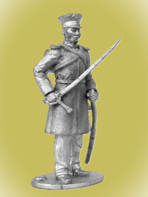 Картинка P-230 Обер-офицер пеших полков Симбирского ополчения, 1812-1813 гг., 54мм  от магазина Масштаб