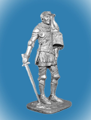 Картинка 155. Оловянный солдатик Западноевропейский рыцарь, конец 14 в, 54мм  от магазина Масштаб