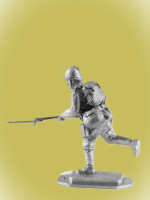 Картинка P-079 Рядовой Экспедиционного корпуса РИА во Франции, 1917 г., 54 мм, металл  от магазина Масштаб