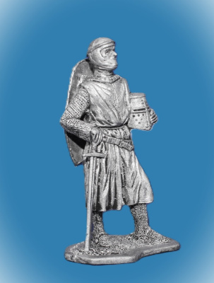 Картинка 101. Оловянный солдатик Европейский рыцарь, 13 век, 54мм  от магазина Масштаб