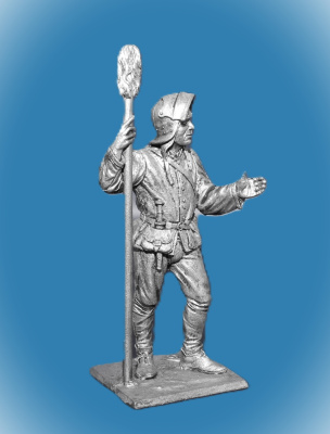 Картинка 247. Оловянный солдатик Артиллерист с банником. Зап. Европа, 15 в, 54мм  от магазина Масштаб