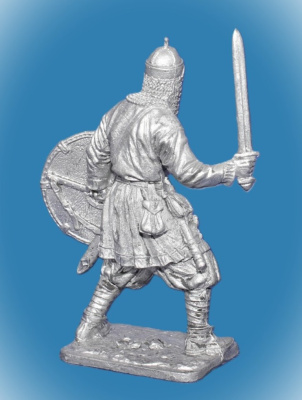 Картинка 306. Оловянный солдатик Варяжский дружинник. Русь, 10 век, 54 мм  от магазина Масштаб