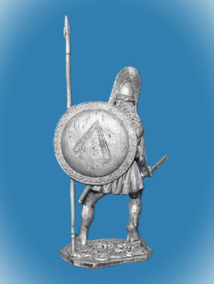 Картинка 133. Оловянный солдатик Лакедемонский командир. Греция, 5 век до н.э., 54мм  от магазина Масштаб