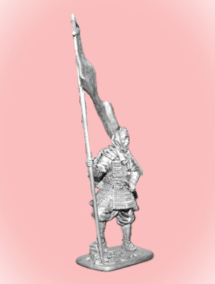 Картинка 183. Оловянный солдатик Японский воин-монах с флагом, 1185 г, 54мм  от магазина Масштаб