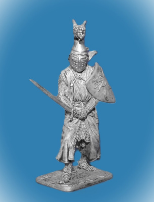 Картинка 323. Оловянный солдатик Дитмар дер Сетцер. Германия, 13 век, 54 мм  от магазина Масштаб