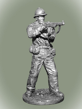 Картинка WWII-086 Оловянная фигура Краснофлотец-автоматчик, Ленинрадский фронт, 1941г. СССР,  54мм  от магазина Масштаб