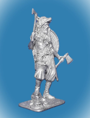 Картинка 308. Оловянный солдатик Варяжский воин-берсерк, 54 мм  от магазина Масштаб