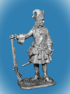 Картинка 270. Оловянный солдатик Петровский офицер, 1710 г., 54 мм  от магазина Масштаб