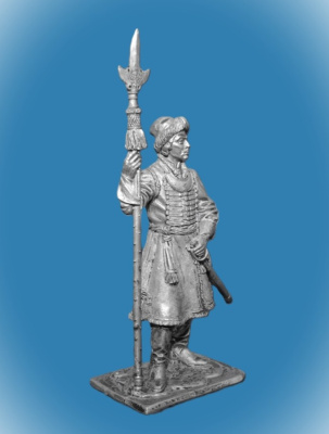Картинка 229. Оловянный солдатик Обер-офицер Преображенского полка, 1698-1702 гг. Россия, 54мм  от магазина Масштаб