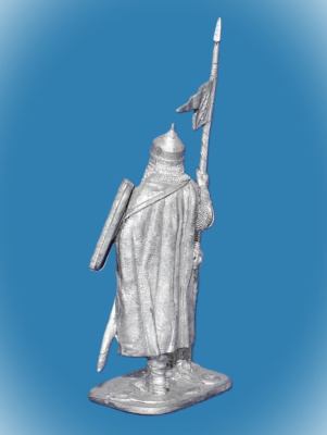 Картинка 242. Оловянный солдатик Русский конный воин, 14 век. ( пеший), 54мм  от магазина Масштаб