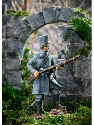 Картинка P-499 Ратник конного полка Пензенского ополчения, 1812 г. 54 мм, металл  от магазина Масштаб