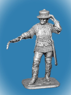 Картинка 252. Оловянный солдатик Артиллерист с пальником, 16 в, 54мм  от магазина Масштаб