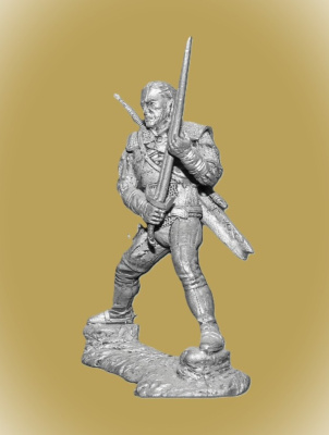 Картинка H&L02 Оловянный солдатик Ведьмак (серия фентези), 54 мм.  от магазина Масштаб