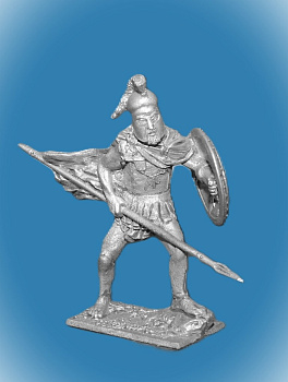 Картинка 005. Оловянный солдатик Греческий гоплит с пикой, 5 век до н.э.  от магазина Масштаб