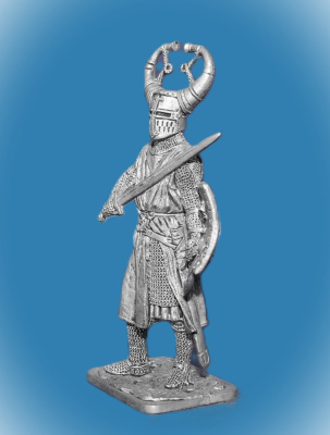 Картинка 312. Оловянный солдатик Готфрид фон Нейфен. Германия, 13 век, 54 мм  от магазина Масштаб