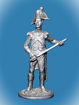 Картинка 039. Оловянный солдатик Офицер линейной пехоты Франция 1805г, 54мм  от магазина Масштаб
