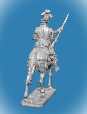 Картинка 091. Оловянный солдатик Европейский конный аркебузир, 1600 г., 54мм  от магазина Масштаб