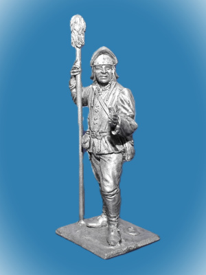 Картинка 247. Оловянный солдатик Артиллерист с банником. Зап. Европа, 15 в, 54мм  от магазина Масштаб