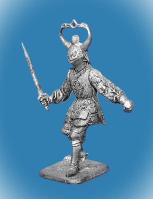 Картинка 082. Оловянный солдатик Жан де Креки. Бургундия, 1-я пол. 15 века, 54мм  от магазина Масштаб