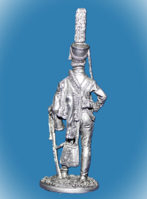 Картинка 025. Оловянный солдатик Обер-офицер гусарского полка. Россия, 1809-11 гг., 54мм  от магазина Масштаб