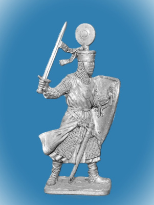 Картинка 337 Оловянный солдатик Рыцарь-миннезингер фон Кюренберг, 12 век, 54 мм  от магазина Масштаб
