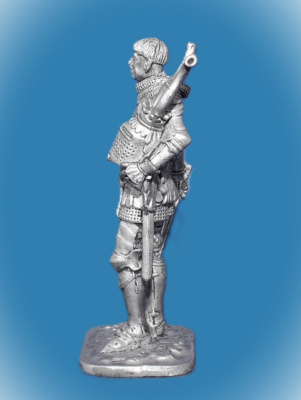 Картинка 155. Оловянный солдатик Западноевропейский рыцарь, конец 14 в, 54мм  от магазина Масштаб