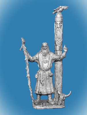 Картинка 303. Оловянный солдатик Волхв-древнеславянский языческий жрец и чародей, 9-11 вв, 54 мм  от магазина Масштаб