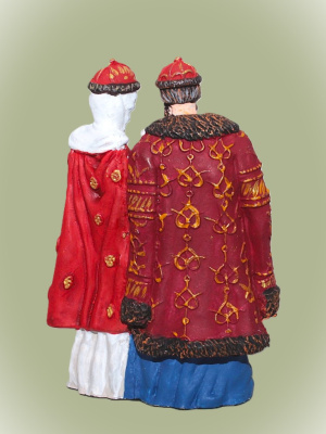 Картинка PF01clr Окрашенная оловянная миниатюра Петр и Февронья, 54 мм  от магазина Масштаб