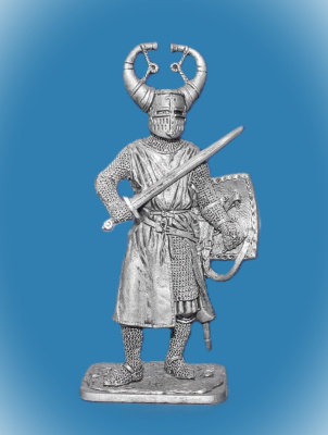 Картинка 312. Оловянный солдатик Готфрид фон Нейфен. Германия, 13 век, 54 мм  от магазина Масштаб