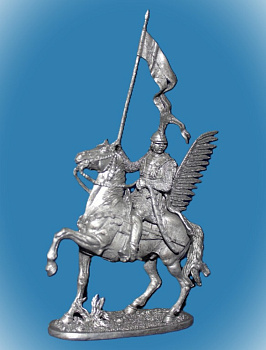Картинка 182. Оловянный солдатик Польский гусар Придворной хоругви, 1605 г, 54мм  от магазина Масштаб