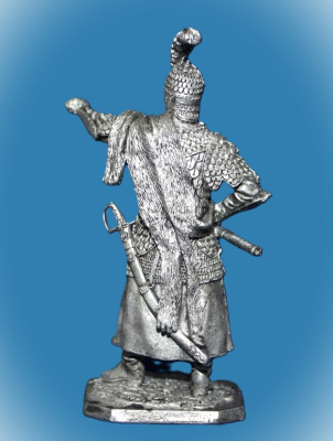 Картинка 150. Оловянный солдатик Офицер польско-литовских гусар, 2-я пол. 17 в, 54мм  от магазина Масштаб