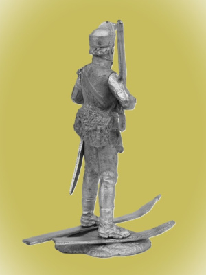 Картинка P-551 Оловянная фигура Датский лыжник-егерь, 1808 г, 54мм  от магазина Масштаб