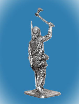 Картинка 219. Оловянный солдатик Викинг с копьём и топором, 9-10 вв., 54мм  от магазина Масштаб