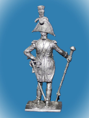 Картинка 122. Оловянный солдатик Тамбурмажор линейного полка. Франция, 1809-12 гг., 54мм  от магазина Масштаб