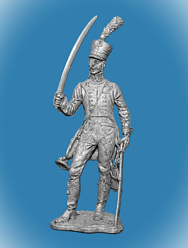 Картинка 113. Оловянный солдатик Трубач 5-го гусарского полка. Франция,1812 г., 54мм  от магазина Масштаб